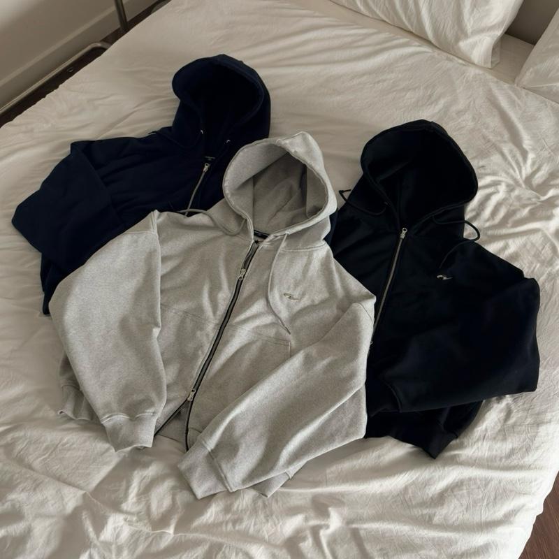 SYM420 HOODIE-ZIP 420GSM - Áo khoác nỉ chân cua Dây kéo kim loại/logo mạ hợp kim Whose Studio