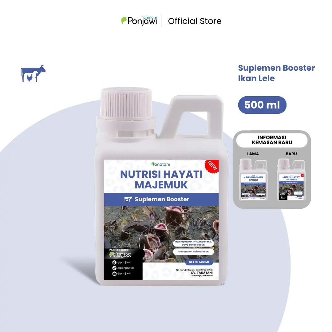 COD SUPLEMEN BOOSTER IKAN LELE PONJAWI 500 ML - SOC, NOC 100% Organik, Penambah Nafsu Makan, Suplemen, Nutrisi, Vitamin, Booster, Penggemuk Lele.