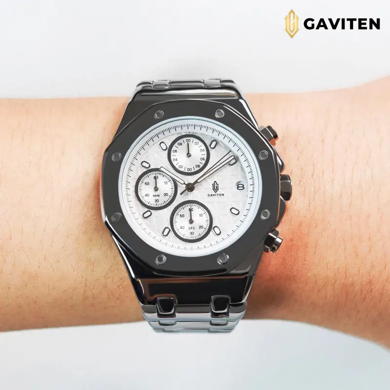 GAVITEN Jam Tangan Pria Gaviten GV 101 GV101 Original Garansi Resmi 1 Tahun - Stainless Steel 2
