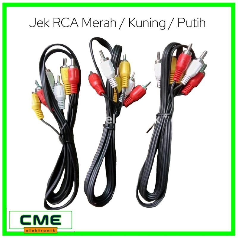 Kabel Jack Jek RCA 3 Warna Merah Kuning Putih Kualitas Original - Shop ...