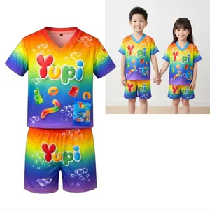 Limited Edition Setelan Baju Anak Cewek Dan Anak Cowok Lengan Pendek/Setelan Anak Jersey Kekinian/Setelan Anak USia 3-12 Tahun