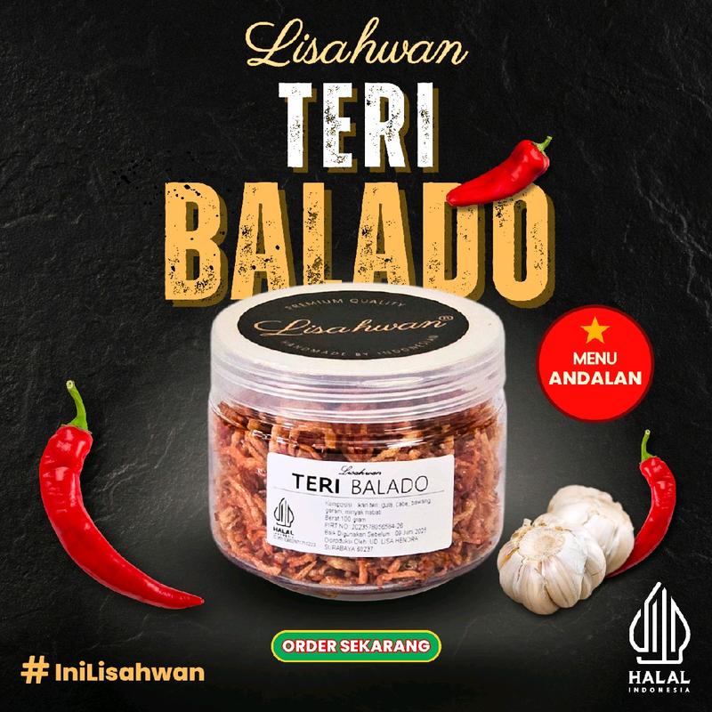 TERI BALADO LISAHWAN. Bumbu balado lebih medok. 0