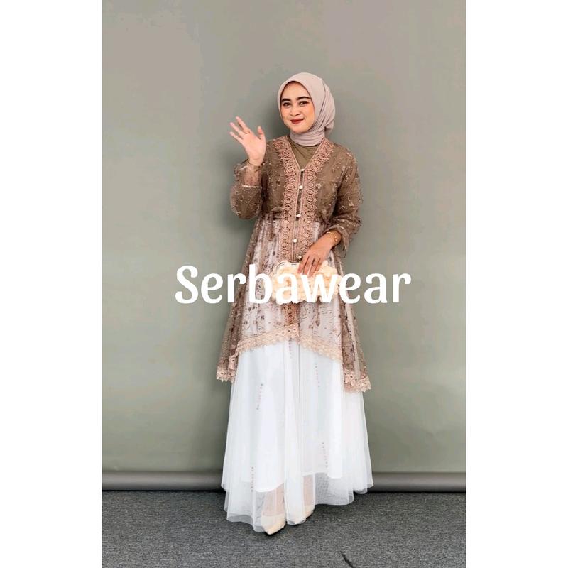 Lexia Outer Tunik  Brocade Lace Outer ADA JUMBO LD 120 - 140cm Atasan Wanita | Outer Kondangan |Outer Renda| Outer Brukat | Outer Tile | Outer Organza | Outer Lebaran Pesta 3