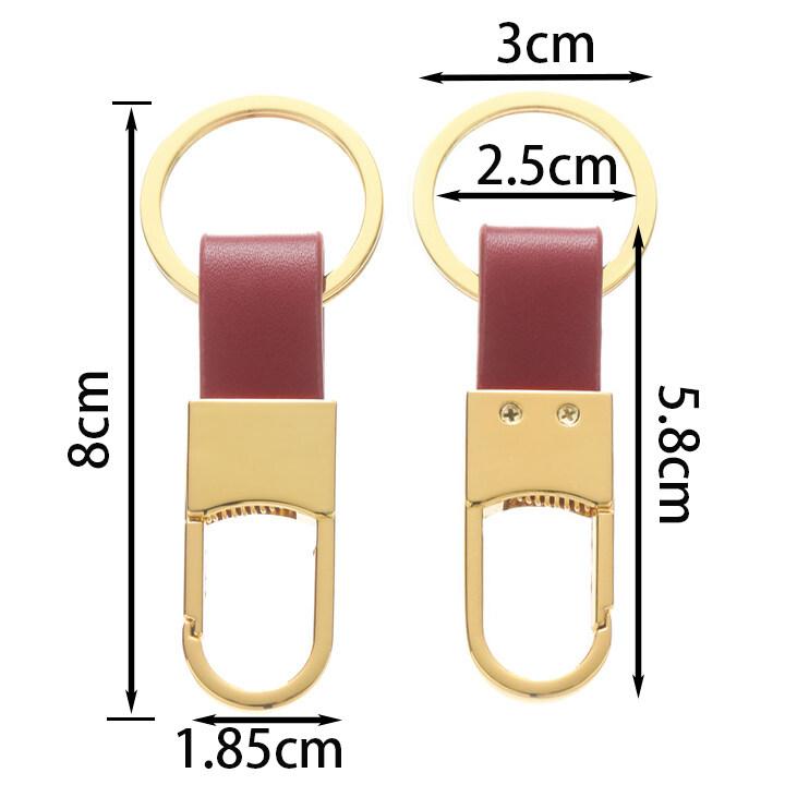 St. kunkka 1pcs 3x8cm Multicolor Metal Cowhide Car Keychain Fashion Accessories for diy Keychain Accessories Accessories 1