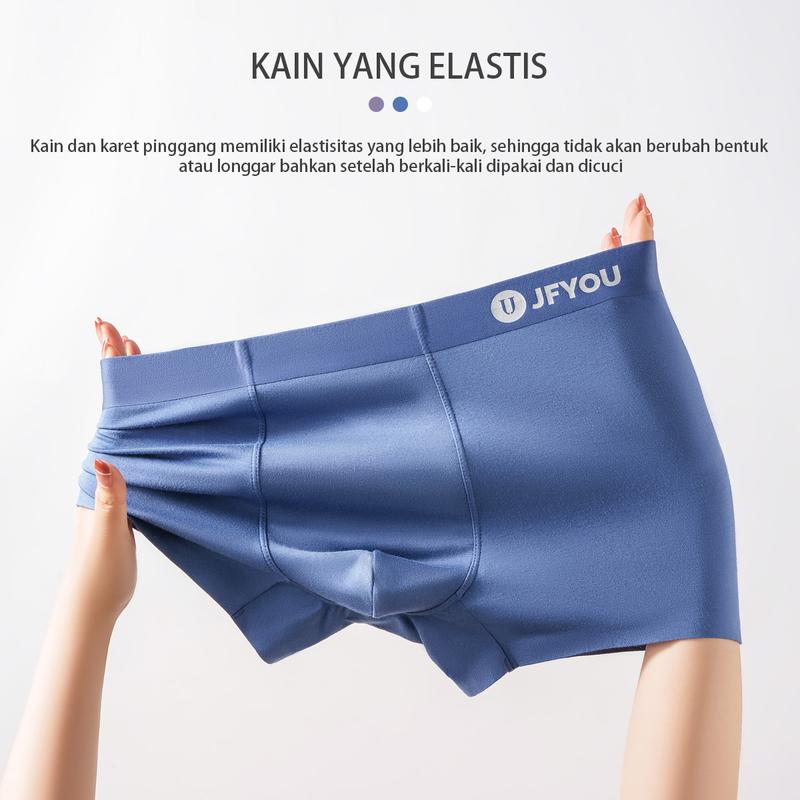 JFYOU Isi 1 PCS Munafie Boxer Pria Pakaian Dalam Pria Import Celana Dalam Fashion 5