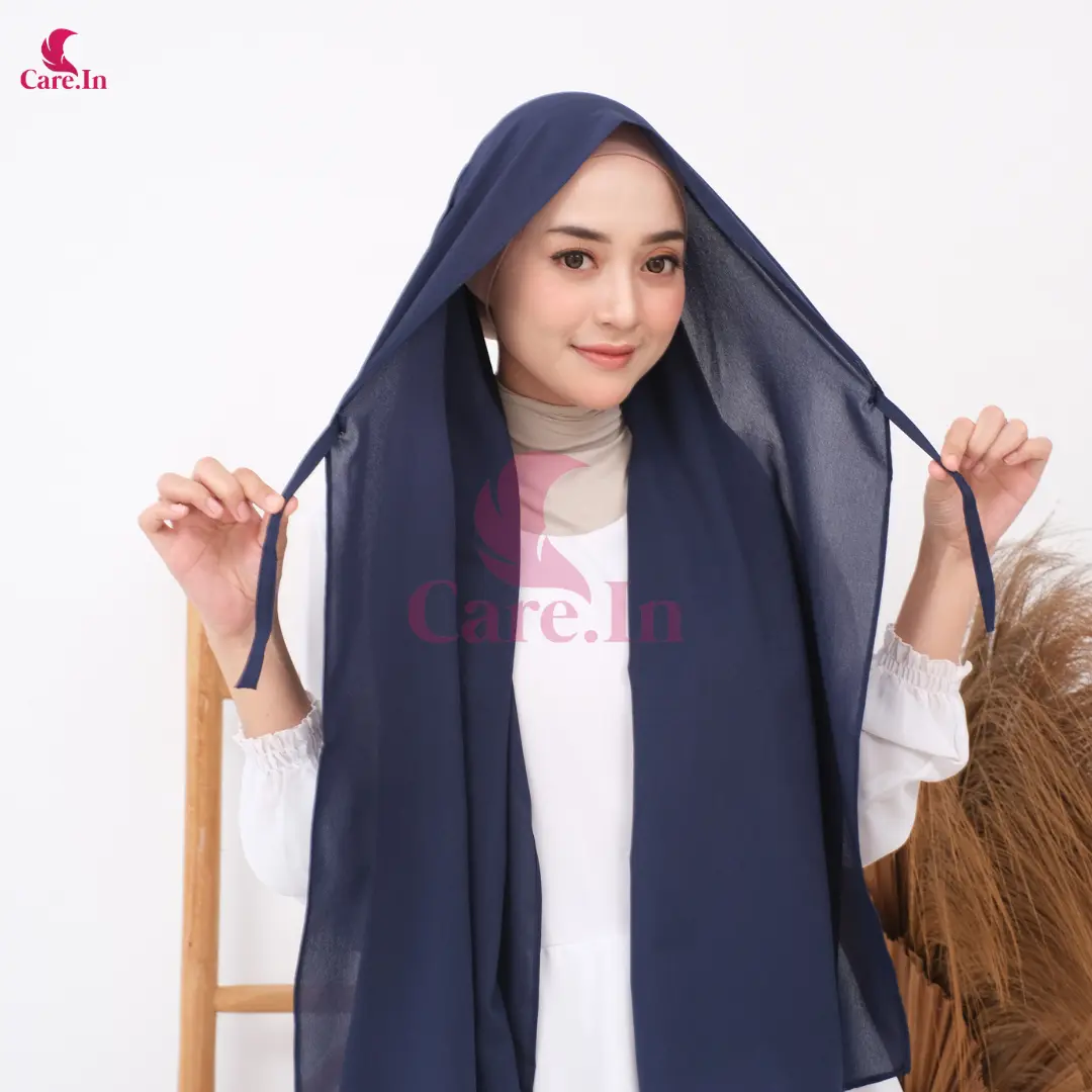 CARE.IN Jilbab Pashmina Muslim Tali Diamond Crepe Panjang 155x75cm PREMIUM QUALITY