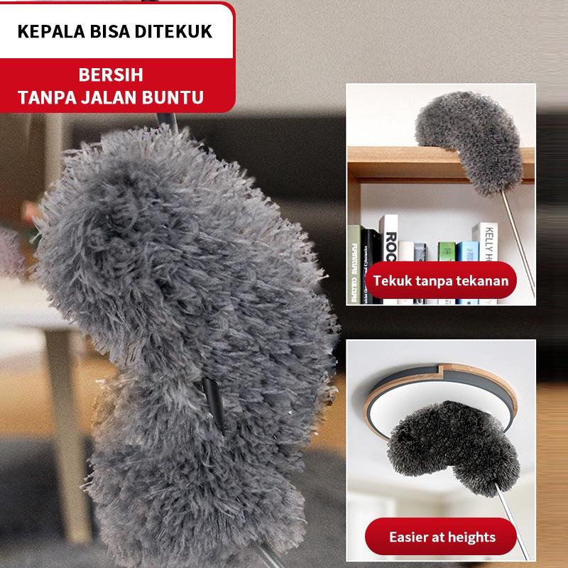 Kemoceng Microfiber 280cm Tarik Tekuk Panjang Alat Pembersih Langit-Langit Rumah/Alat Pembersih Rumah / Kemoceng Bulu Microfiber Gagang Panjang / Kemoceng Adjustable 3