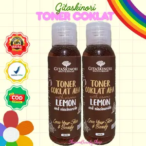 ReadysiapKIRIM! Toner coklat aha lemon bpom 100ml toner kelupas original toner whitening toner angkat daki gitaskinori Mencerahkan Wajah Hitam Kering Perawatan Kotoran bundling Flek badan jerawat