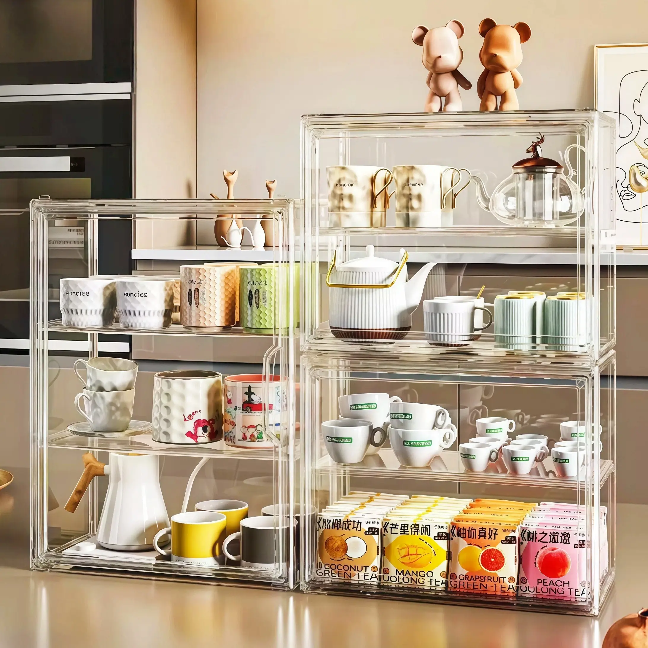 Cosmetic Organizer Acrylic Transparant Kotak Penyimpanan Kosmetik Display Transparan- Cosmetic Organizer