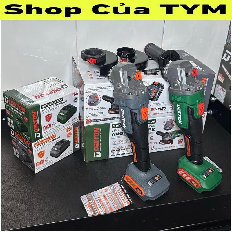 Máy mài góc pin 21v Dekton M21-AG100PLUS Đầy đủ tính năng an toàn chân pin M21 makita phổ thông motor brushless chính hãng
