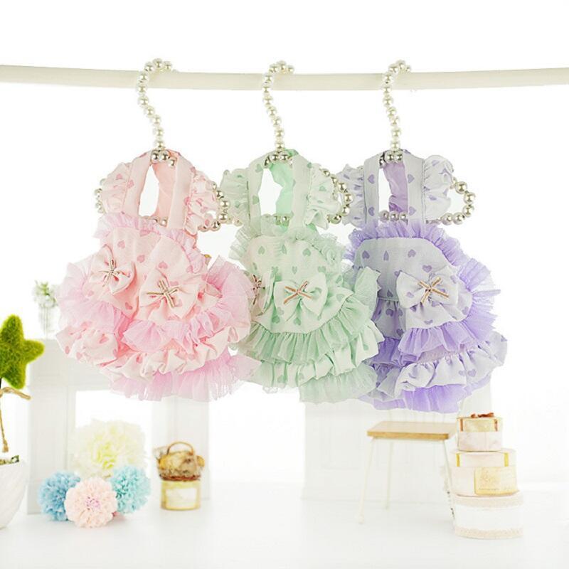 Product Introduction of Quần Áo Cho Chó, Váy Mùa Hè Teddy, Tình Yêu Dễ Thương, Phong Cách Lolita, Làm Bằng Vải Tuyn, Thích Hợp Cho Chó Con, Có Kích Thước XS, S, M, L, XL 0