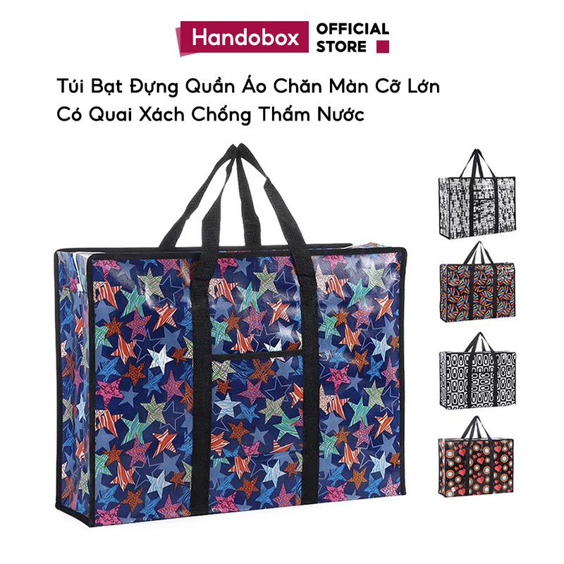 Túi Bạt Đựng Quần Áo Chăn Màn Handobox Đựng Đồ Cỡ Lớn Có Quai Xách Túi Dứa Chuyển Nhà Chống Nước