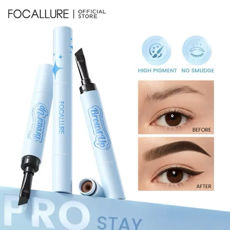 FOCALLURE 2 in 1 Eyebrow Pomade Eyebrow Cream Eyeliner Gel Waterproof Long-lasting Makeup Alis Pomade Krim FA-E23 0