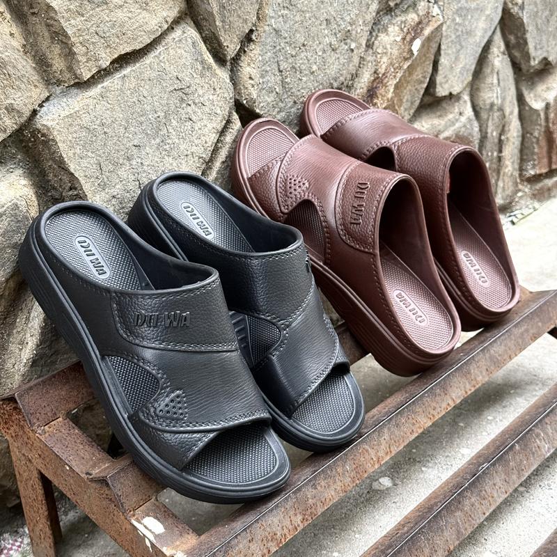 Dép nhựa trung niên nguyên khối siêu nhẹ êm và không thấm nước, dép đi mưa nam