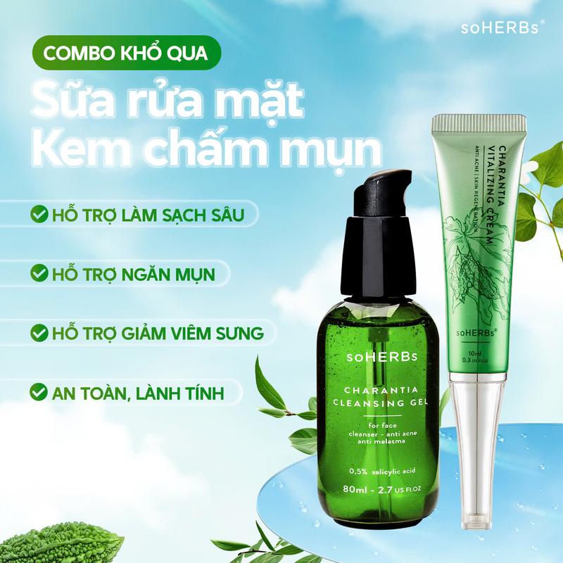 [COMBO DA DẦU MỤN] Cao Khổ Qua + Sữa Rửa Mặt Khổ Qua: Hỗ Trợ Làm Sạch Da Và Hỗ Trợ Giảm Mụn Dành Cho Da Dầu Mụn Nhạy Cảm Giúp Ngăn Mụn Hiệu Quả Skincare Chăm Sóc Da