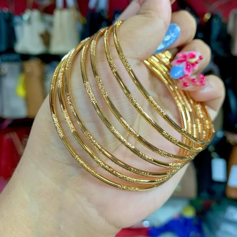 Benika Accesories - Gelang Tangan Keroncong Xp Set 7 Motif Ukir Kaca Dove Bahan Tembaga Logam Stainless Aman Harian Rekomendasi Keroncong Daily Harian Pakai Perhiasan Permata Bracelets Kulit 2