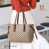Gambar LOLOL-FASHION Tas Selempang Wanita  Tote Wanita Totebag Perempuan Tas Cewek Fashion Cantik Terbaru   A6626 - KHAKI dari LOLOL FASHION Kota Semarang 2 Tokopedia