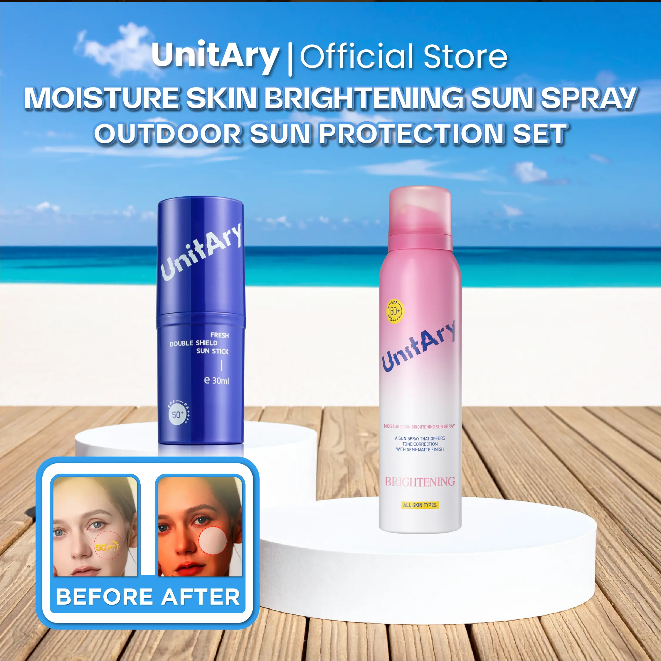 Moisture Skin Brightening + Sun Protection Stick