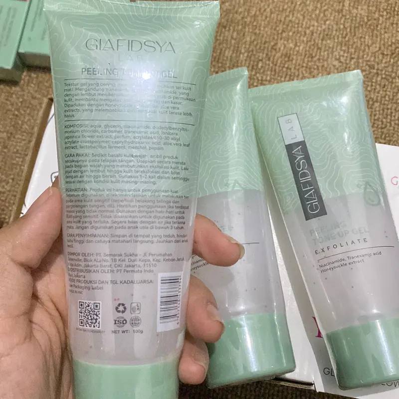 GLAFIDSYA - PEELING TONE UP GEL EXFOLIATE Wajah 4