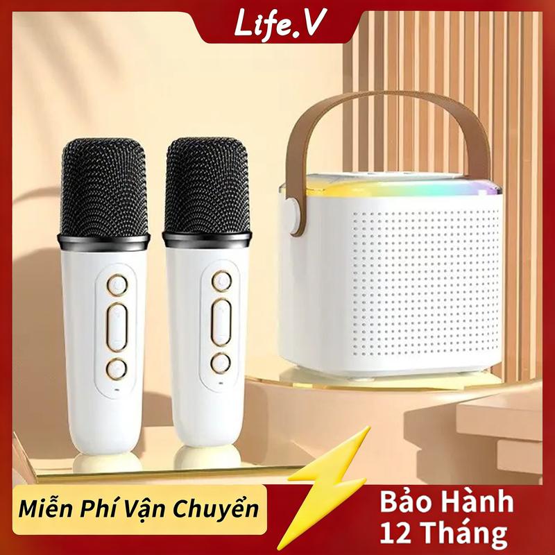 Life.V Loa bluetooth Y1 karaoke âm thanh chất lượng cao bass mạnh pin khoẻ tặng kèm mic hát Âm thanh cực kỳ rõ ràng, tuyệt vời.