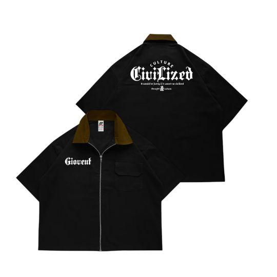 Product Introduction of Giovent Kameja kerja casual workshirt black Unisex"civilized" 9