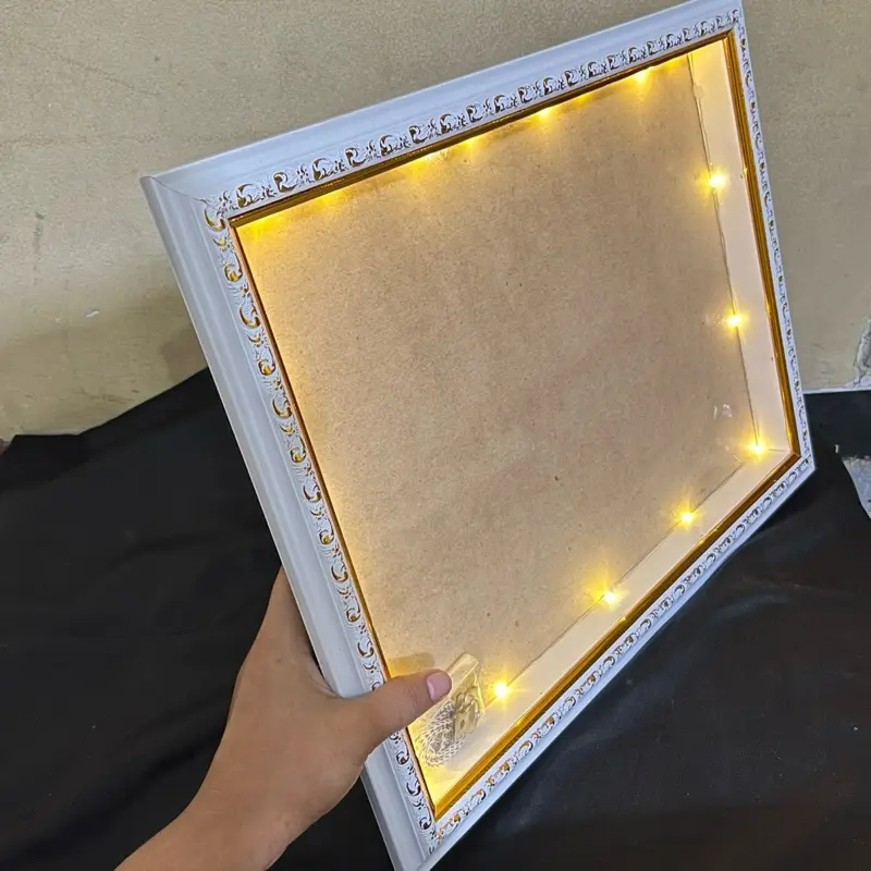 Bingkai Box + LED JUMBO 40X30 (17R) BINGKAI BUNGA KERING / Mahar / Fresh Flower / Scrapbook Harga Grosir || Pigura foto figura murah Frame Wedding Nikahan