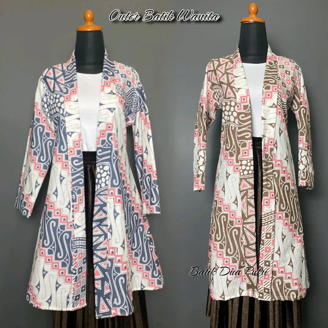 Blazer Batik Wanita Lengan Panjang Outer Batik Modern