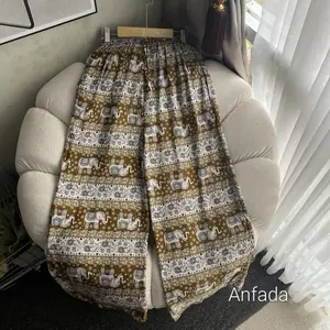 Celana kulot Hommy Rayon premium Motif Terbaru Bahan Halus Adem Panjang Wanita