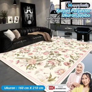 (HF) [Ischaindyofc PO 30 hari / Ready] Karpet Permadani 160x210CM Polyester Elegan Anti Slip