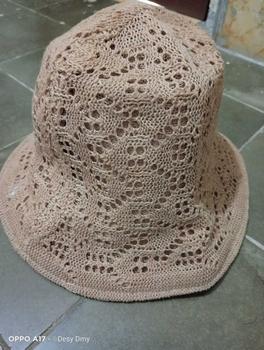 Product Review of Topi Wanita Bucket Hat Dewasa Rajut Viral Korean Style Aesthetic Terbaru - Topi Pantai Kekinian CP07 from d**7 0