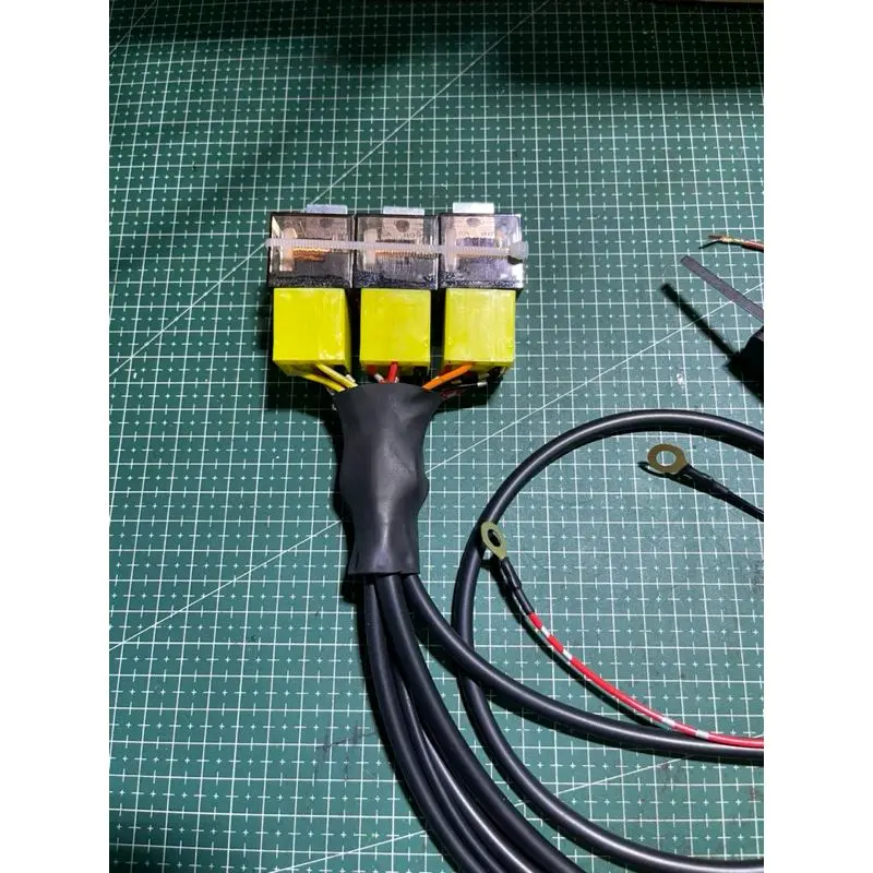 Relay lampu tembak d2 laser 3 mode dengan devil eyes passbeam/piw² dan saklar on off 1