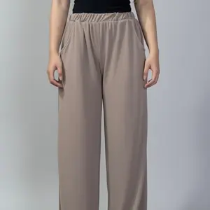 Alle Celana Kulot Baby Knit Premium Wanita Dengan Saku  All Size S-XL Panjang