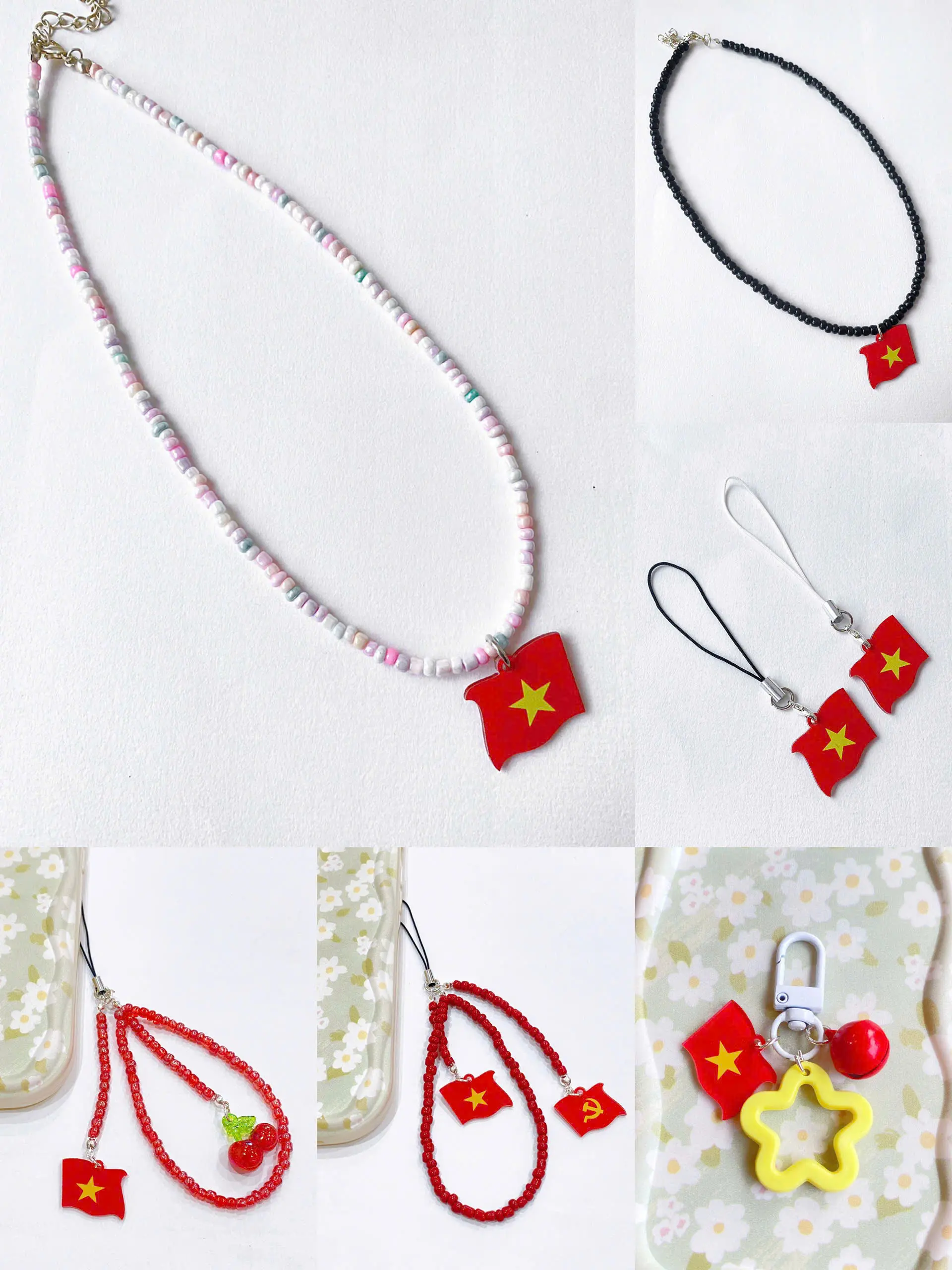 Móc Khóa Cờ Đỏ Sao Vàng, Cờ Đảng Việt Nam, Charm Lá Cờ Tổ Quốc, Charm Cờ Đảng Mini, Quà Tặng Lưu Niệm 30/4-1/5, Móc Treo Balo, Dây Chuyền,