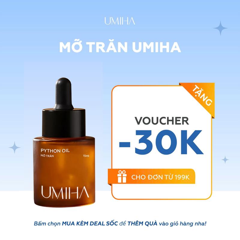   ĐỘC QUYỀN LIVESTREAM  Mỡ trăn triệt lông UMIHA 15ml dùng sau khi Tẩy lông hoặc Wax lông Women 