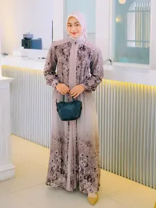 Hanifa - Gamis Hana Ceruty Baby Doll Premium Muslim Wanita Dewasa Dress Outfit Mewah