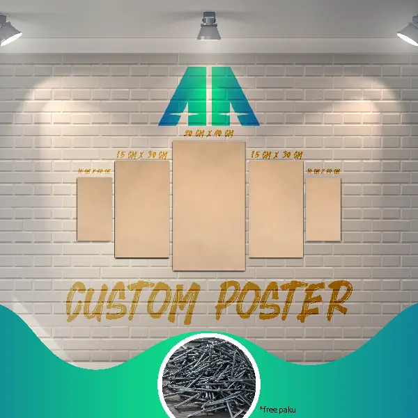 Hiasan Dinding Custom Kayu Sambung 5 Pcs  - 1 Set Hiasan Dinding Custon Aesthetic poster  kayu Besi Gantungan Paku Foto