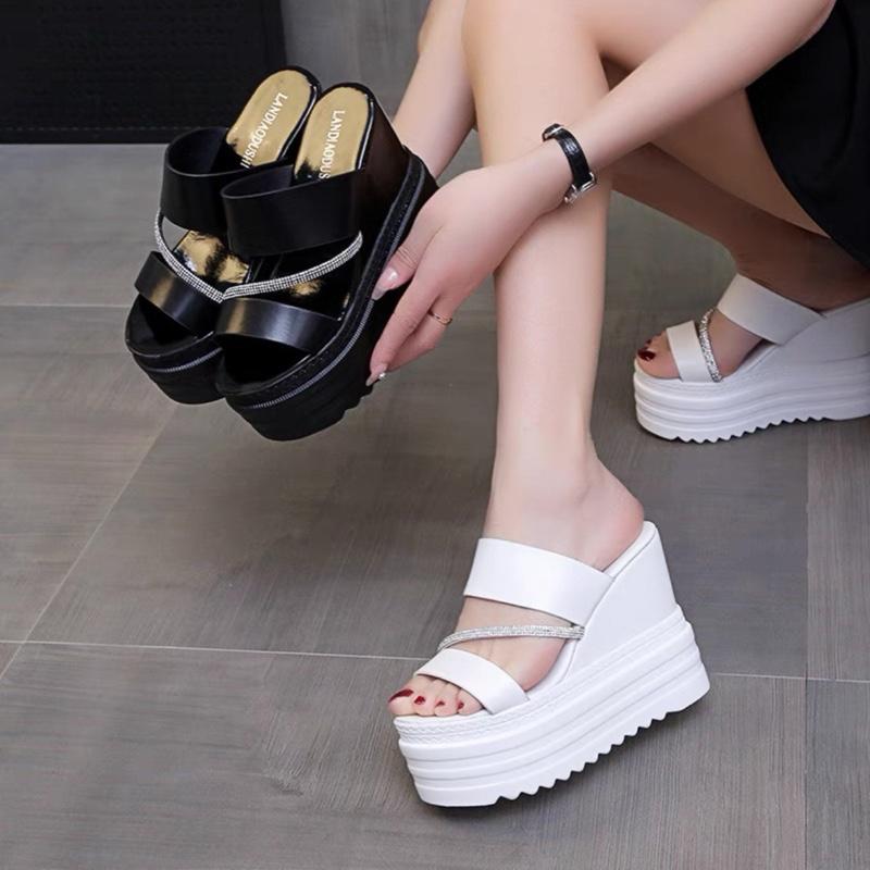   From Nhỏ Nên Tăng 1Size  Dép Nữ Đế Xuồng Cao  12Phân  Dép Được Thiết Kế Quai Da Sang Trọng- Phù Hợp Chị Em Đi Đám Tiệc Sang Trọng- Cần Tăng Chiều Cao 