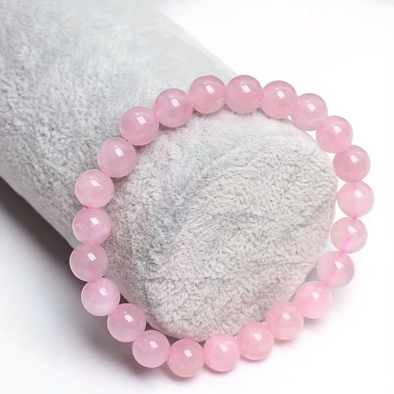 Product Introduction of 8MM Natural Rose Quartz Bracelet Pink Ctrystal Beads Bracelet for Girl Women Gift 10