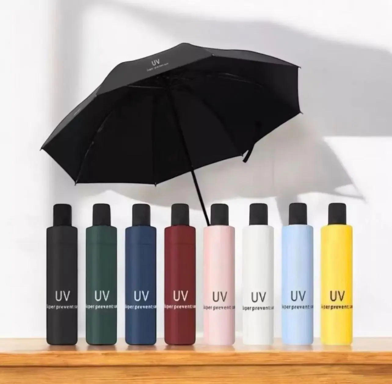 Payung Lipat Anti UV Sinar Matahari / Payung Lipat Polos Anti Air Anti Panas / Payung Korea Style