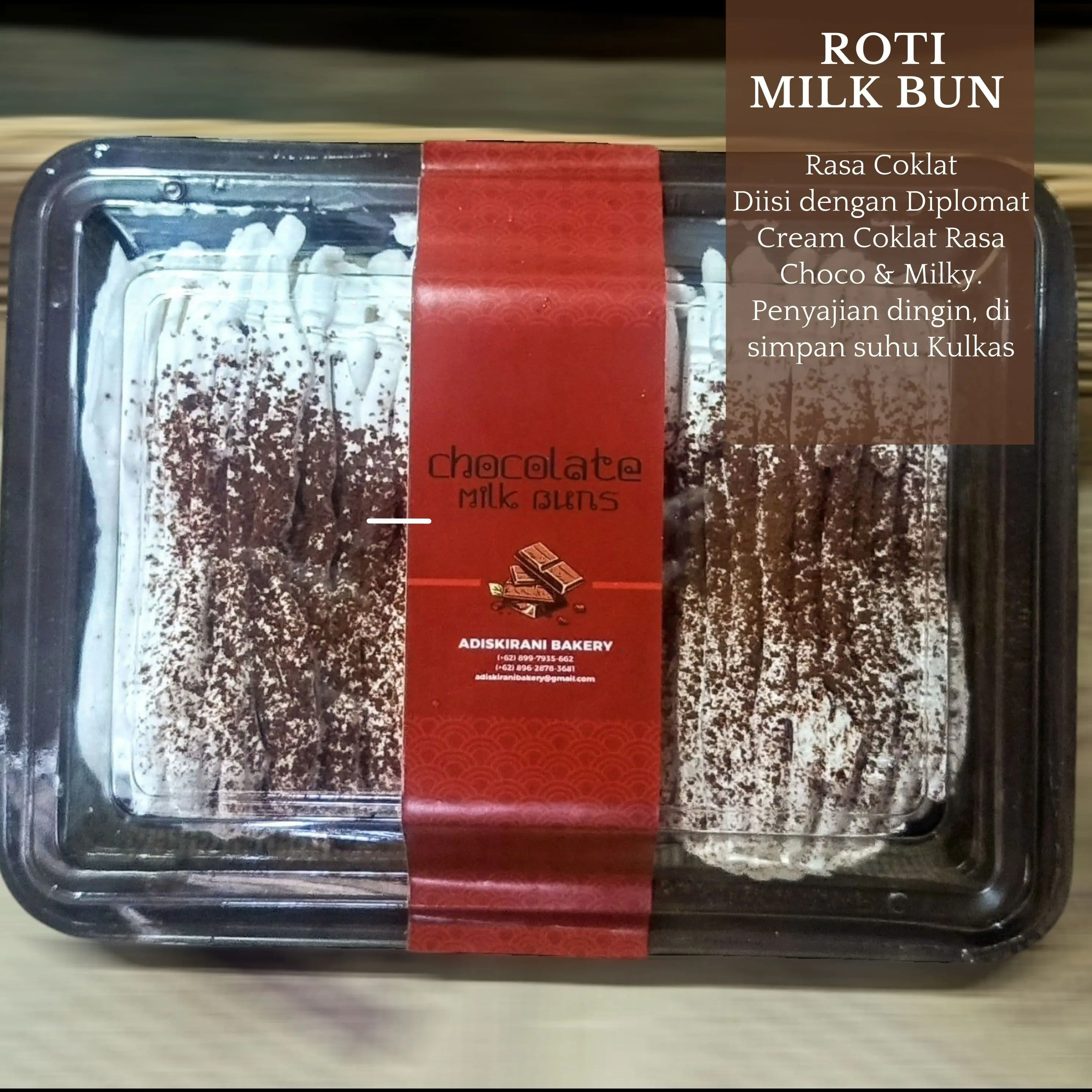Roti Milk Bun Chocolate Ukuran Besar