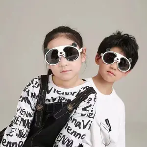 Kacamata Hitam Anak  Bentuk Panda Kacamata Panda / Kacamata Lucu Viral Cewek Fashion