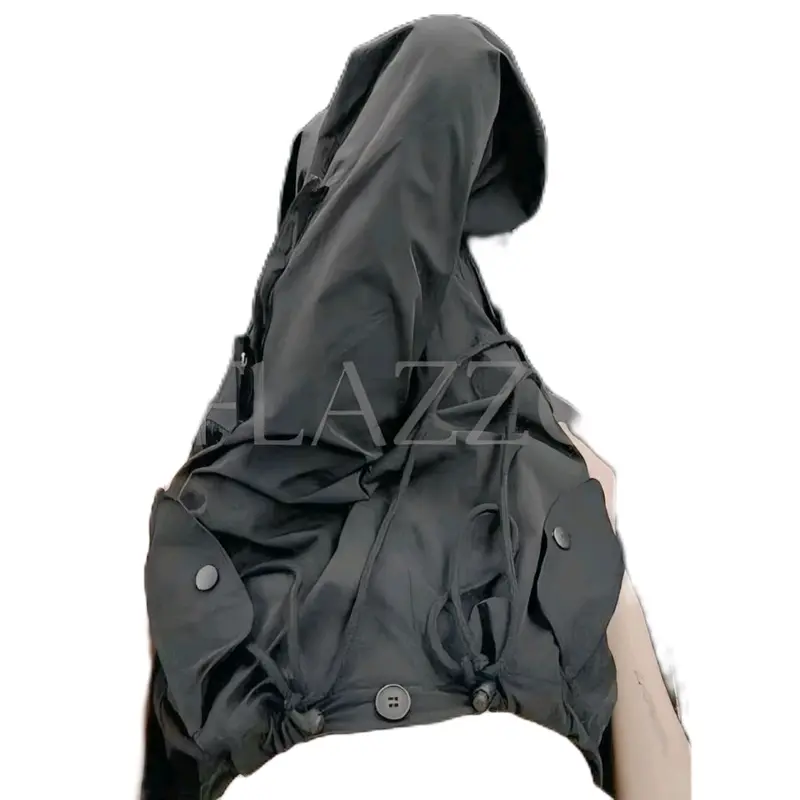 Celana Cargo Joger Wanita Model Korean Style Varian Tali Serut Highwaist Loose Kualitas Premium - Kulot, Panjang Karet Nyaman Formal Casual Samping Soft 6
