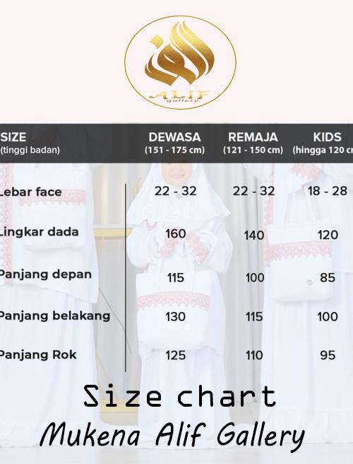 ALIF GALLERY - Mukena Silk Premium 2in1 Lasercut Marwah Series Motif Mewah