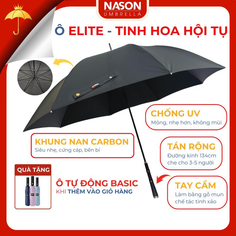 Ô dù cao cấp Elite Nason tay cầm gỗ sang trọng, đẳng cấp, chống nước, chống nắng