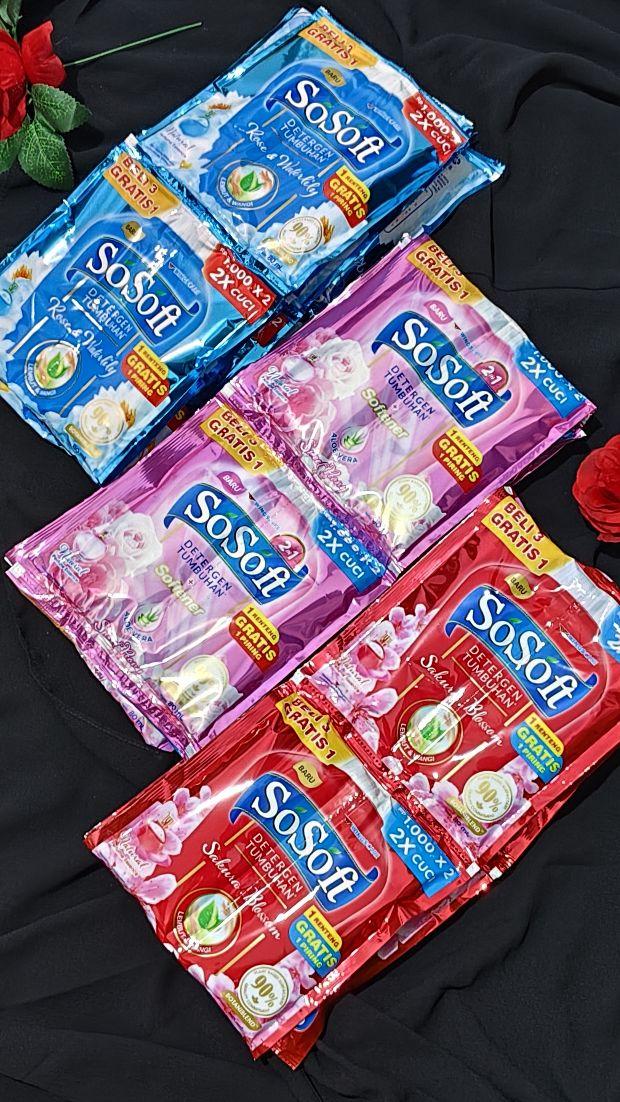SOSOF 16 SASET LIQUID 1000an MIX ALL VARIAN RANDOM Pembersih Baju Wangi Detergen Cair Optimal