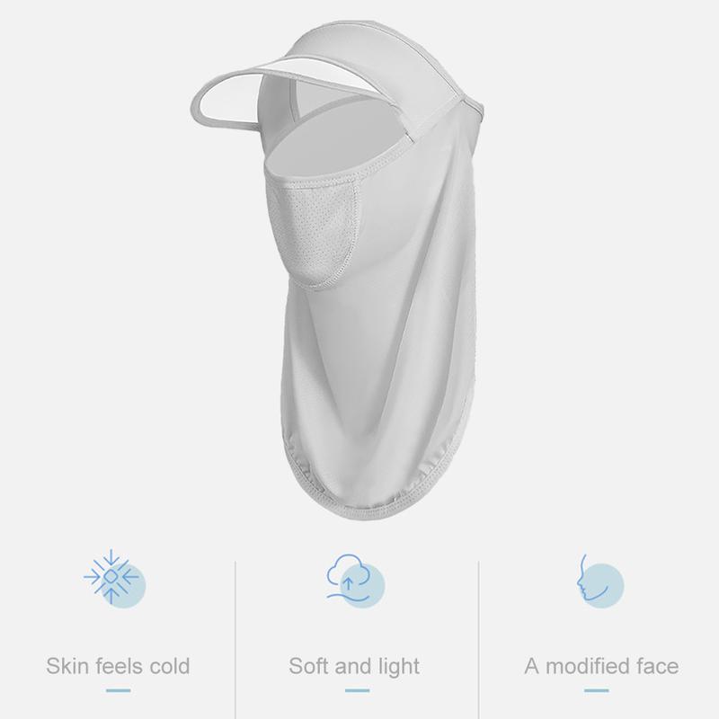 Product Introduction of GTUBIKE UPF50+ Outdoor Anti-UV Ice Silk Breathable Mask With Brim Hat Women Full Face Cover Sunscreen Driving Neck Protection 24