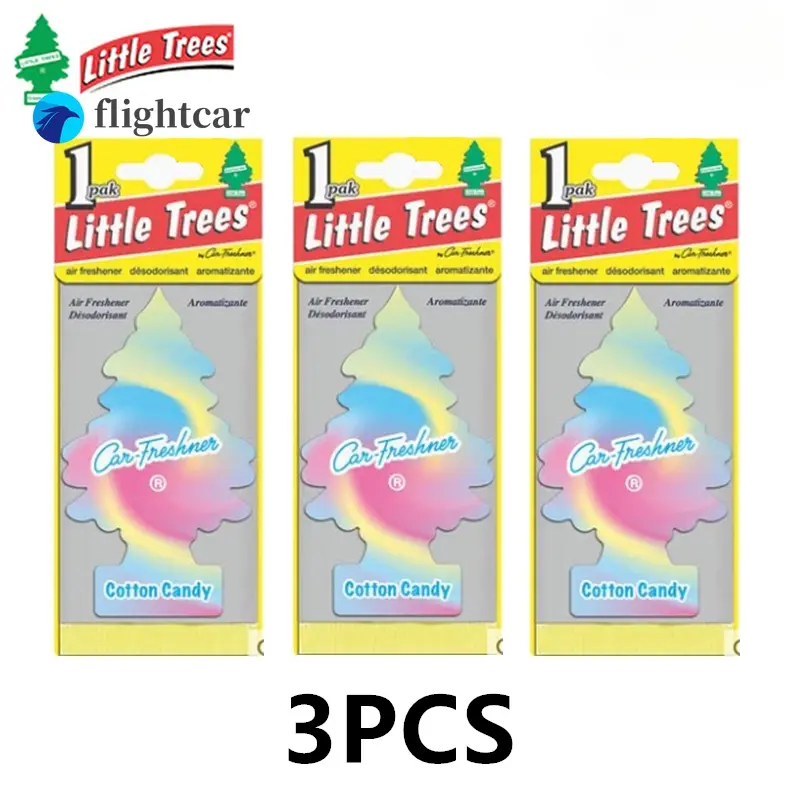 flightcar 3Pcs Car Air Freshener American Little Tree Air Freshener Car Aromatherapy Personality Pendant Cotton Candy