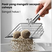 Gambar Serokan Pasir  Cat Litter Skoop Kucing Sekop Debu Logam Kucing Sekop Serokan Pasir Stainless Sekop Kotoran Hewan Penyerok Pasir Serbaguna - Perak dari Vixplorn MALL Kab. Tangerang 4 Tokopedia
