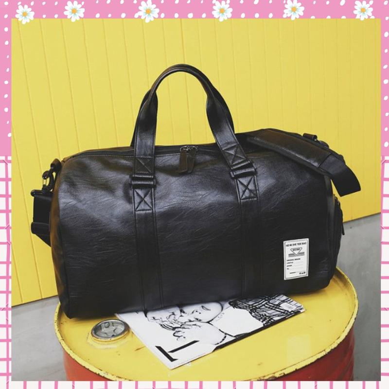 Túi xách đeo chéo đeo vai túi da đi du lịch size đại có ngăn để giày BH 734