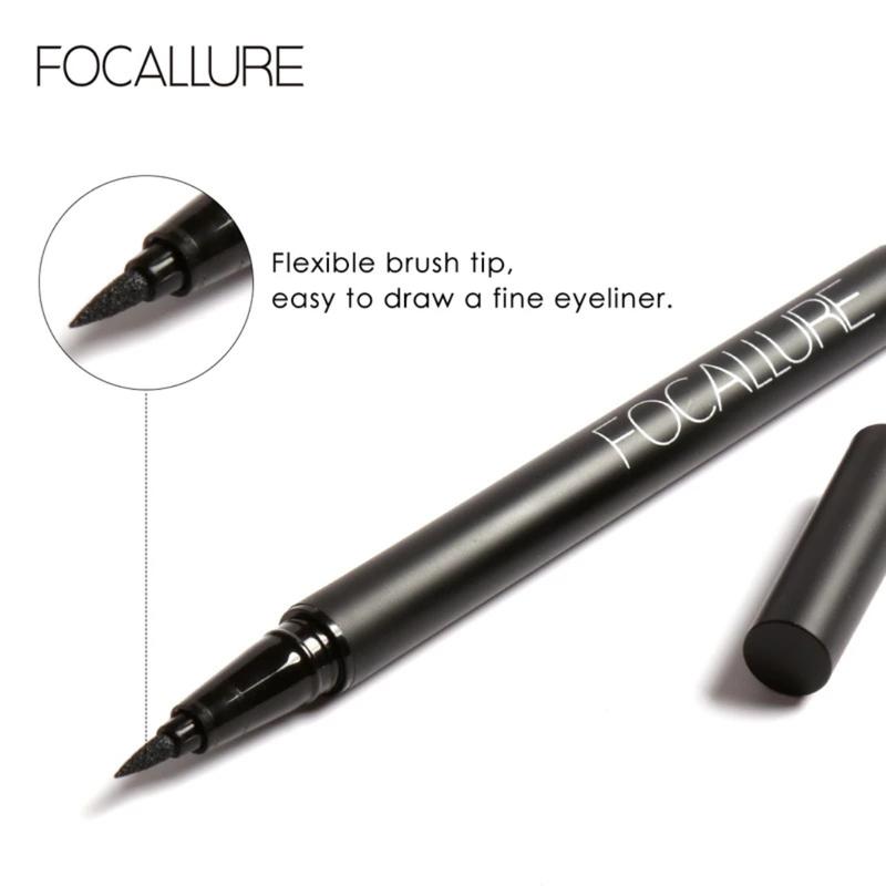 FOCALLURE Eyeliner Cair Tahan Air Black - Makeup Waterproof - Lasting 1